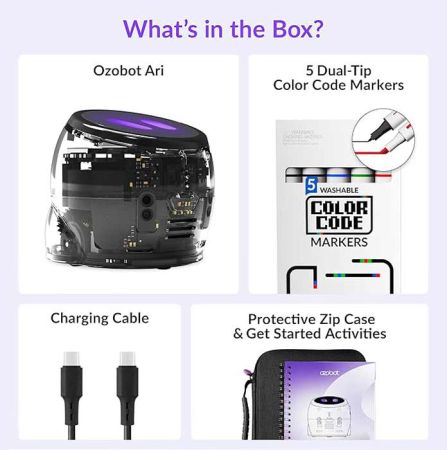 Ozobot ARI Entry Kit | Interactive AI Learning Robot for STEAM Education, Coding & Creative Exploration