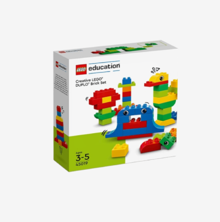 LEGO Education DUPLO Creative Brick Set 45019 for children ages 3-5 featuring colorful building blocks for creative play and learning