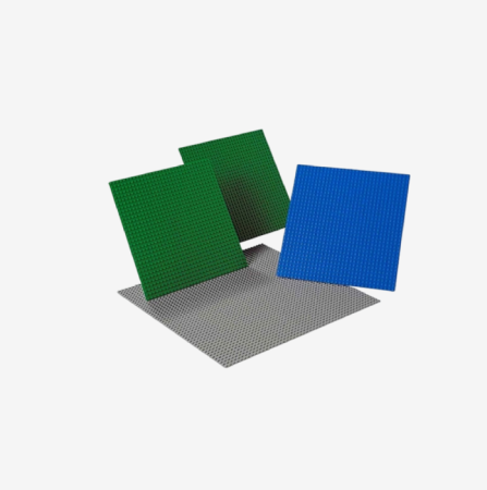  LEGO® Education Large Building Plates Set 9286 with green, blue, and grey building plates for creative play and construction