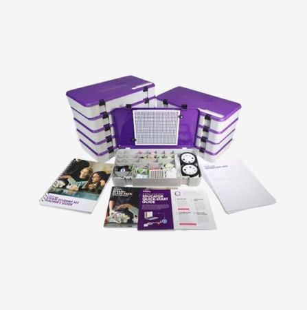 LittleBits STEAM+ Class Pack with 10 sets, including educational materials and storage cases.