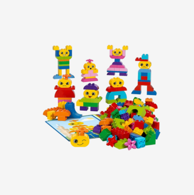 LEGO®  Education StoryTales classroom set with story-themed backdrops