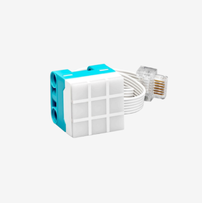 LEGO® Education Technic™ 3x3 Color Light Matrix 45608 with white grid and blue top, used for visual display and lighting effects in robotics and STEM education