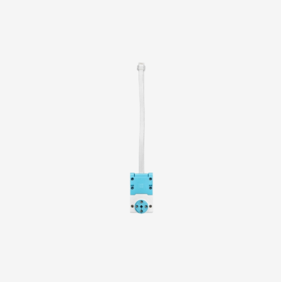LEGO® Education Technic Large Angular Motor with rotation sensor (45602) featuring a blue and white design, used for precise motorized movements in robotics and interactive learning.


