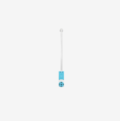 LEGO® Technic™ Medium Angular Motor (45603) with a white and blue design, used for controlled, precise rotation in robotics applications and STEM education.
