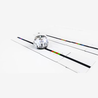 Ozobot Color Code Magnets Special Moves Kit – white rectangular pack with black track lines, colorful codes, and 18 magnetic tiles for STEM learning.