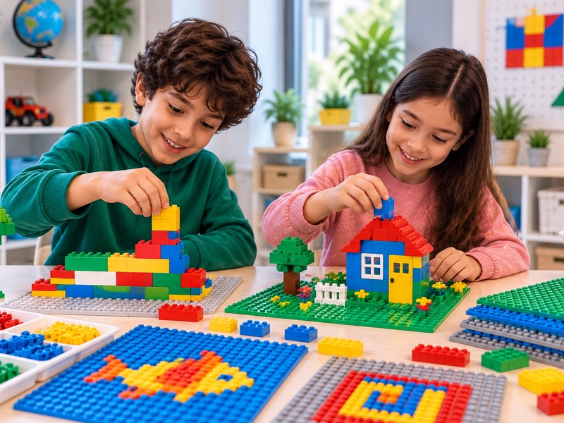 LEGO® building plates for spatial learning